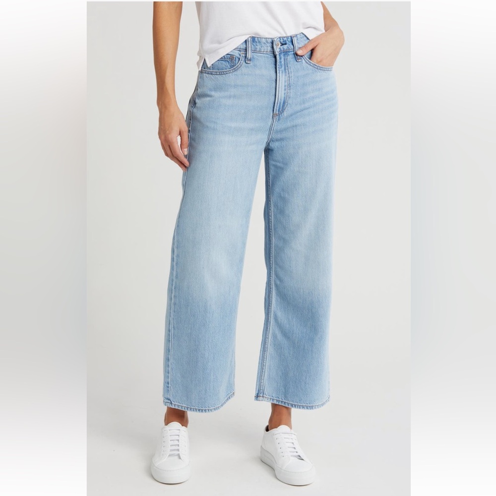 Rag & Bone Lori Crop Wide Leg Jeans, Size 26